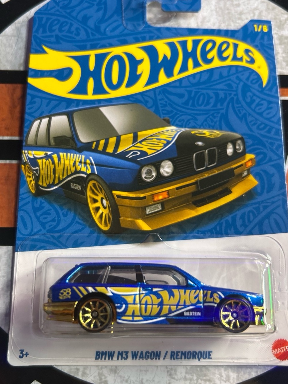 Hot Wheels BMW M3 Wagon Kids Toy Car - Blue & Gold